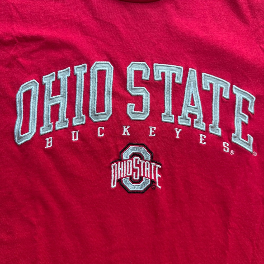 Champion T-Shirt Mens Large Red Ohio State Buckeyes Graphic Tee Short Sleeve - Picture 2 of 8